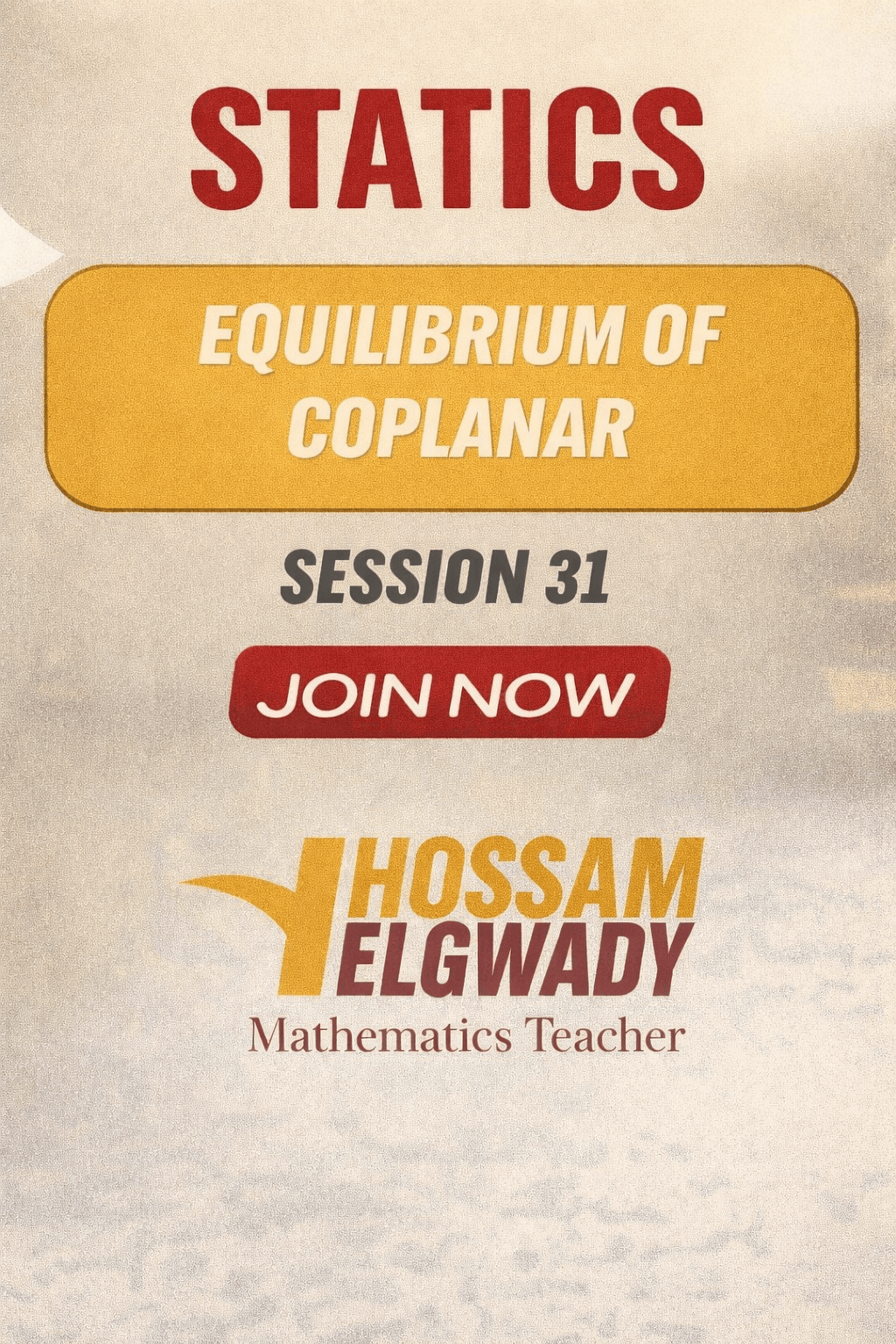 Equilibrium of coplanar